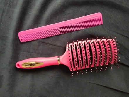 Photo of free Pink hairbrush and comb (Alcester Lanes End B13) #1