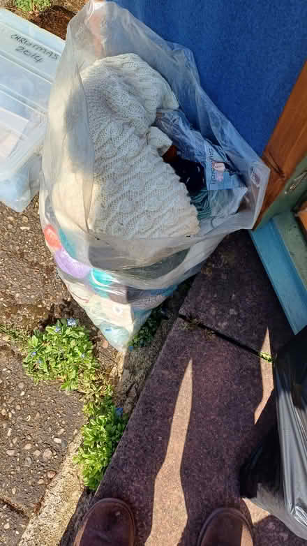 Photo of free Bag of knitting wool with some rug wool (Gedling NG4) #1