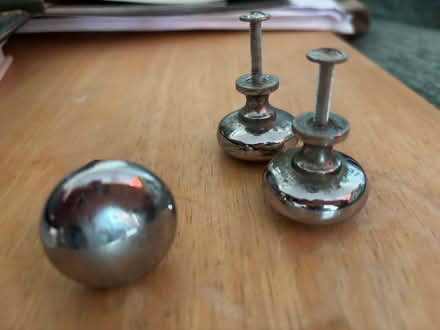 Photo of free Metal drawer knob (Stone Cross BN23) #1