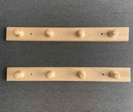 Photo of free 2 x wooden racks with 4 knobs (Woodhouse S13) #1