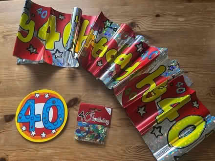 Photo of free 40th birthday badge / decorations (Sonning RG4) #1