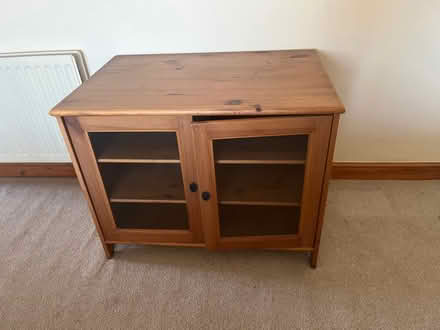 Photo of free IKEA wood & glass cabinet (Kendal) #1