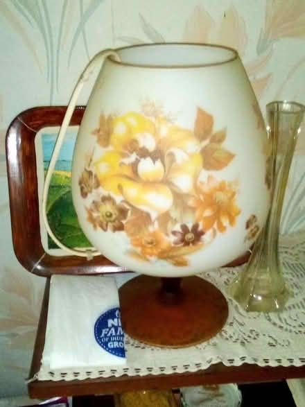 Photo of free Italian Murano Opaline Hand Painted Goblet Lamp (Hoddesdon EN11) #1