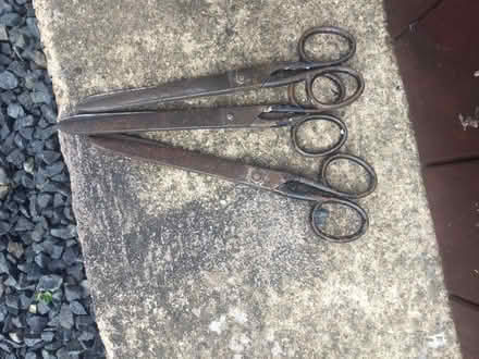 Photo of free Old pulley hook and dressmaker scissors (Lamonby CA11) #1