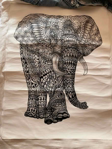 Photo of free Canvas elephant painting (Blackrock) #1