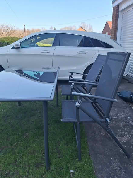 Photo of free Garden glass top table & 4 Chairs (NE5 East Denton) #2