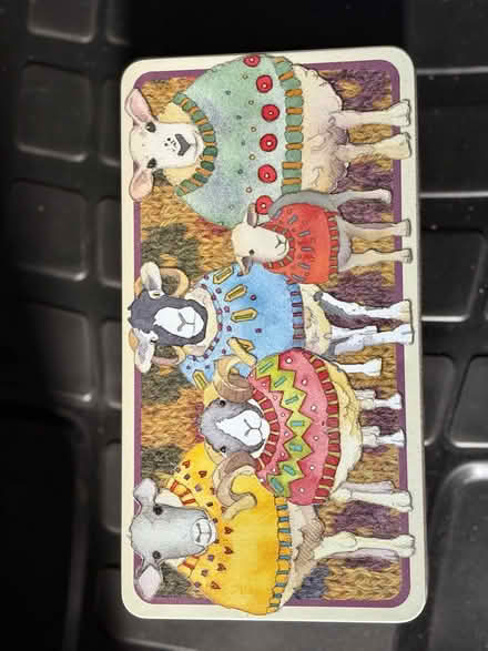 Photo of free Storage Tin with a sheep design (Castle, CW8) #1