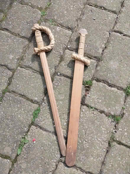 Photo of free 2 wooden toy swords (Kendal LA9) #1