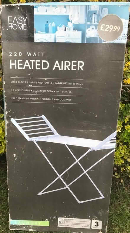 Photo of free Clothes airer (220watt). Unopened (College Town GU47) #1