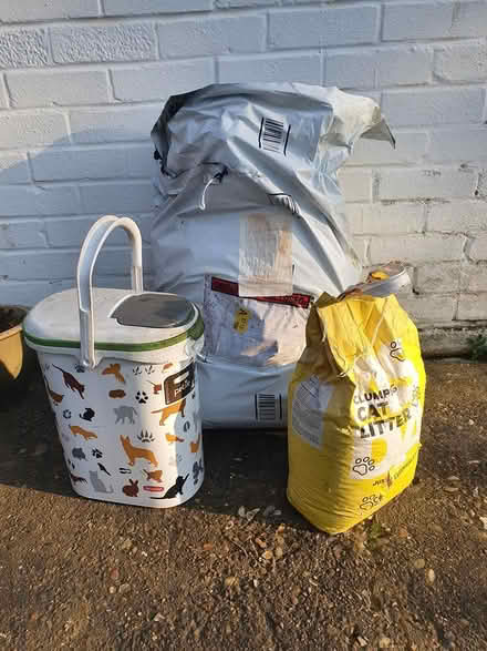 Photo of free Cat litter and cat food container (Hatfield AL10) #1