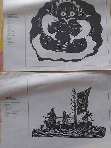 Photo of free copies of seven Inuit prints (St. Clair-Christie) #1