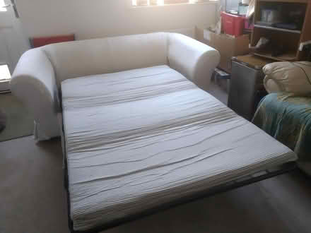 Photo of free Two-seater sofabed with cushions (Cupernham Lane, Romsey SO51) #3