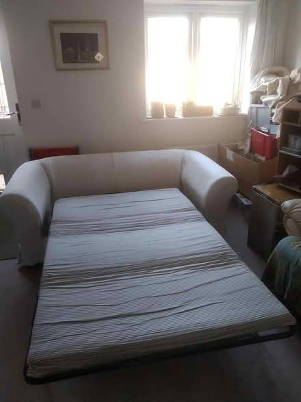 Photo of free Two-seater sofabed with cushions (Cupernham Lane, Romsey SO51) #4