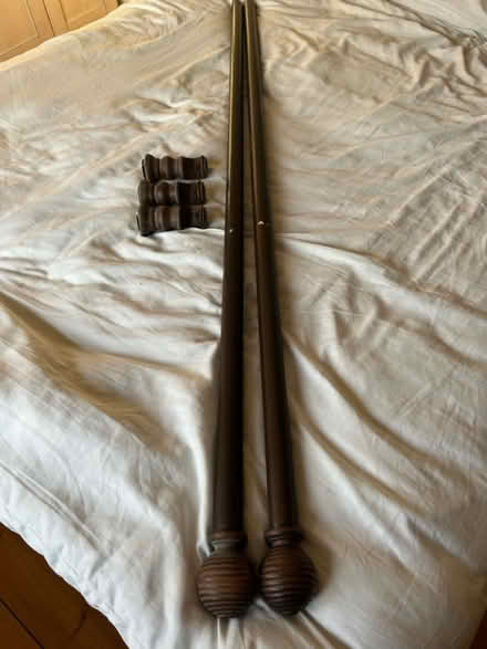 Photo of free Curtain pole dark wood (Old town SG1) #2