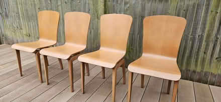 Photo of free 6 x oak veneer chairs (Leatherhead) #1