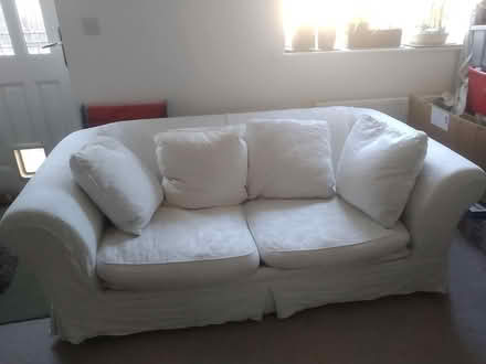 Photo of free Two-seater sofabed with cushions (Cupernham Lane, Romsey SO51) #2