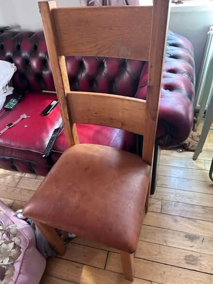 Photo of free 4 solid oak dining chairs (Handsworth Sheffield) #1
