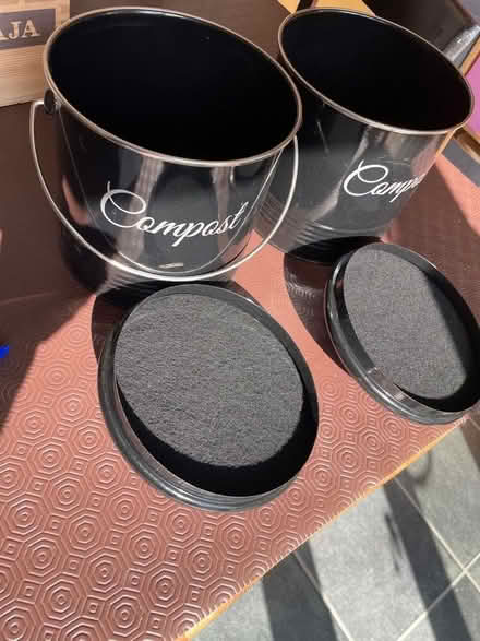 Photo of free Black table top compost bins with lids (Marshalswick AL4) #1