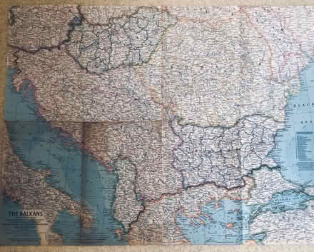 Photo of free Historic (1962) map of the Balkans (Bramhall SK7) #1