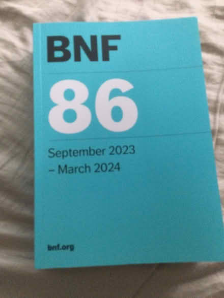 Photo of free BNF (British National Formulary) Book (Pokesdown BH5) #1