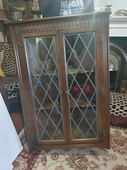 Photo of free Dark wood corner display unit (Ashbourne DE6) #2