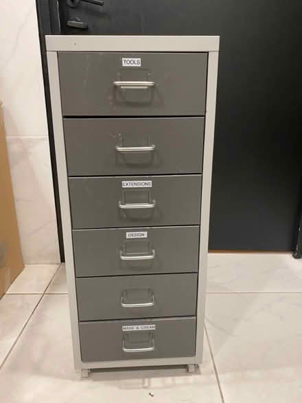Photo of free Metal shelves with wheels (SW1 Belgravia) #1