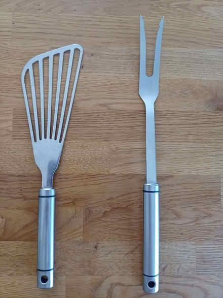Photo of free Stainless Steel spatula and carving fork. (Chichester PO19) #1