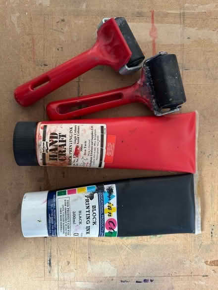 Photo of free Block printing ink and small rollers (Fairhaven FY8) #1