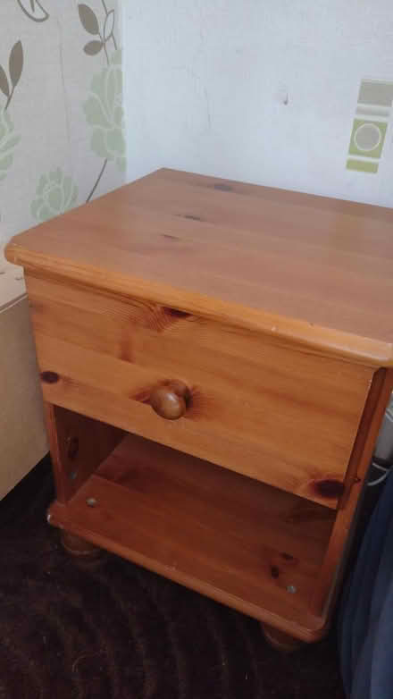Photo of free Pine bedside cabinet with drawer (Sheffield, Sharrow, S7) #1