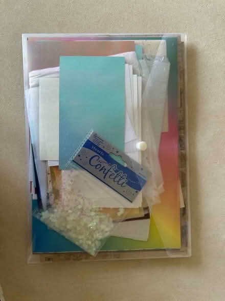Photo of free Folder of mixed crafting papers (Fairhaven FY8) #1
