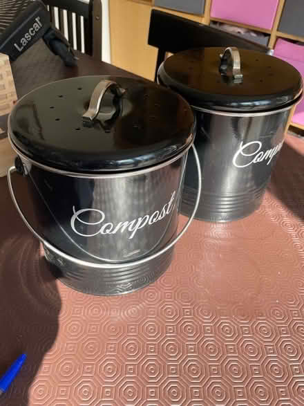 Photo of free Black table top compost bins with lids (Marshalswick AL4) #2
