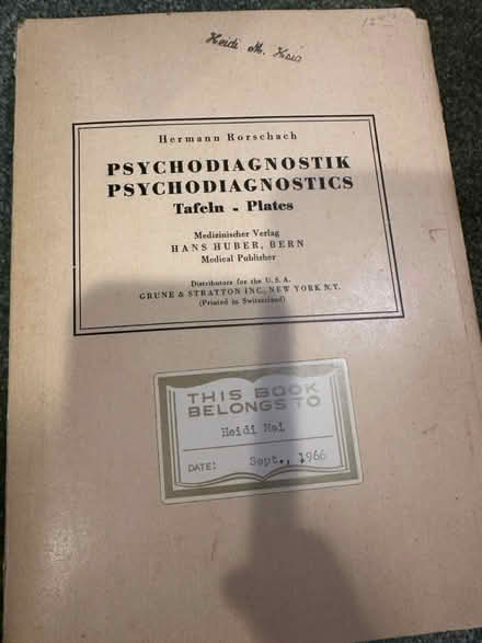 Photo of free Rorschach Diagnostic Plates (belmont/watertown line) #1