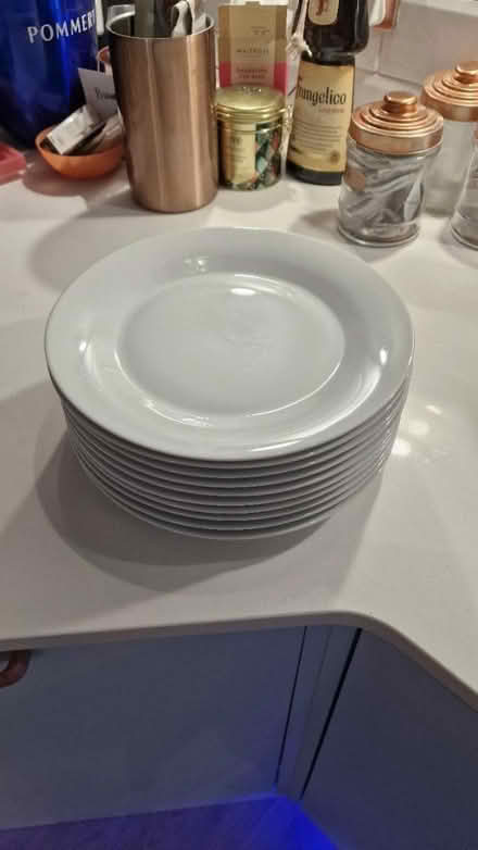 Photo of free 10 white ceramic plates (PA1) #1