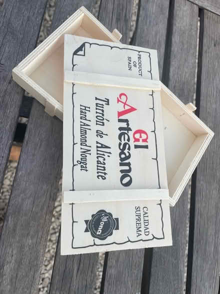Photo of free Small wooden Turron box from spain (OX44 nuneham) #1
