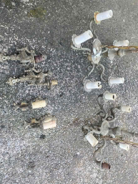Photo of free Brass chandeliers and wall lights (Worsley M28) #1