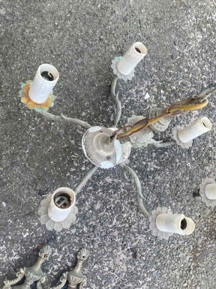 Photo of free Brass chandeliers and wall lights (Worsley M28) #3
