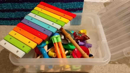 Photo of free Box of toy musical instruments (Weston) #1