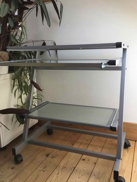 Photo of free Small desk, glass (St Albans AL3) #1