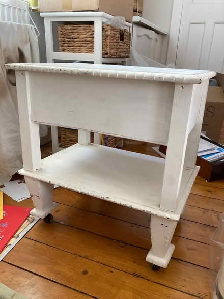 Photo of free Small side table/storage on wheels (Wrenn School NN8) #2