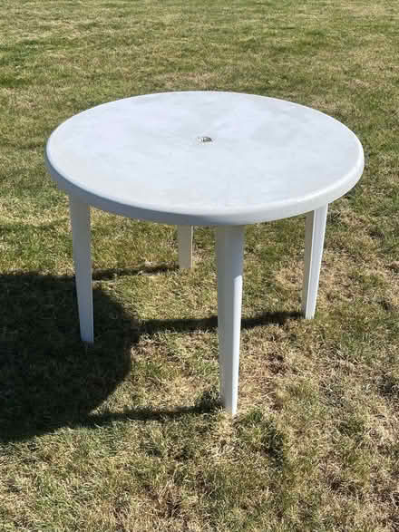 Photo of free Round garden table (Barnard's Green WR14) #1