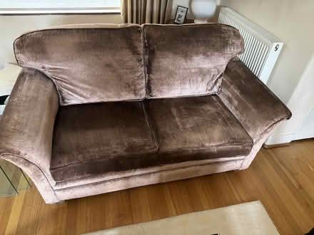 Photo of free large 2 seater brown sofa (Bromley) #1