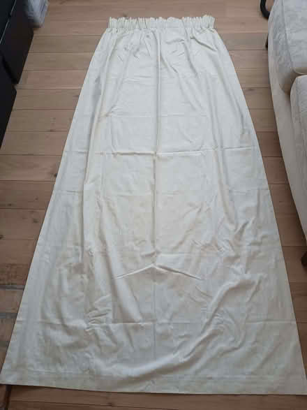 Photo of free Heavy, lined, long cream curtains. Need cleaning. (Risinghurst OX3) #1