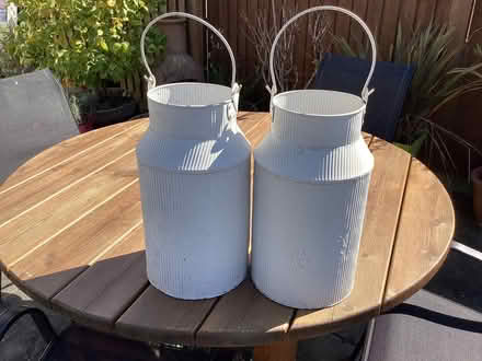 Photo of free 2 decorative milk churns type pots (Llandudno LL30) #1