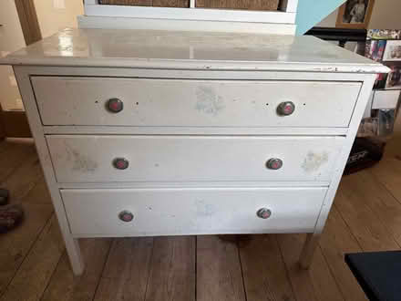 Photo of free White wooden chest of drawers (Odd Down) #1