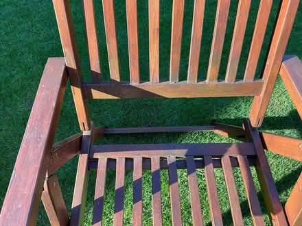 Photo of free 2 wooden garden chairs (ST15 Walton, Stone) #2