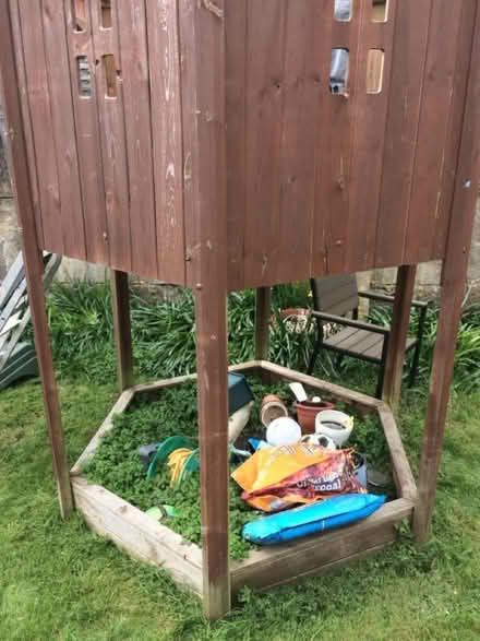 Photo of free Wooden play tower with slide (Odd Down) #1