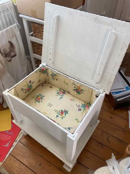 Photo of free Small side table/storage on wheels (Wrenn School NN8) #1