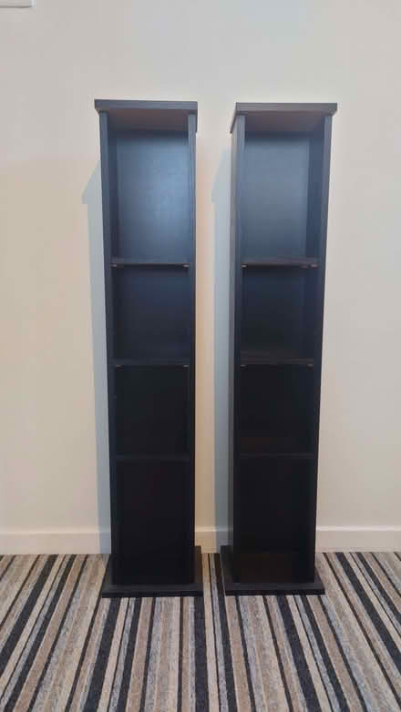 Photo of free Two black DVD/CD towers (Hutton CM13) #1
