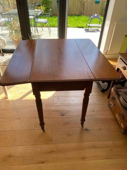 Photo of free Table with leaves and one drawer (Crystal Palace SE19) #2
