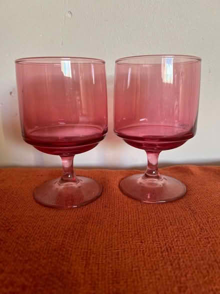 Photo of free Rose coloured wine glasses (Central Derby DE1) #1